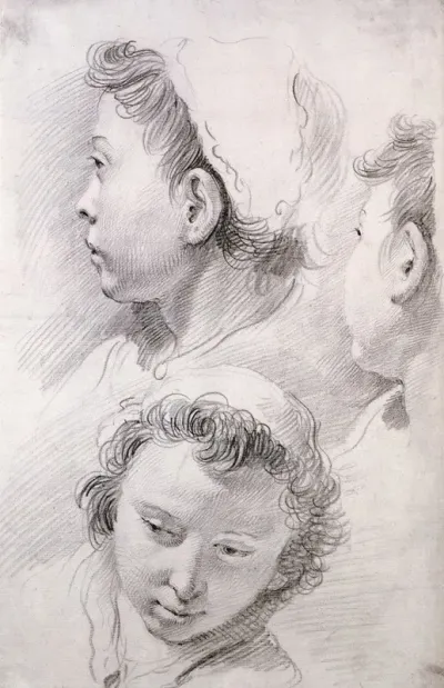 Three Studies Of The Head Of A Youth