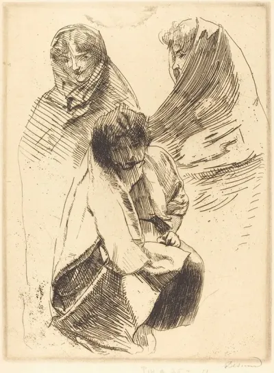 Three Veiled Women Trois Femmes Voilees