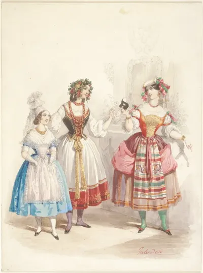Three Women In Costume