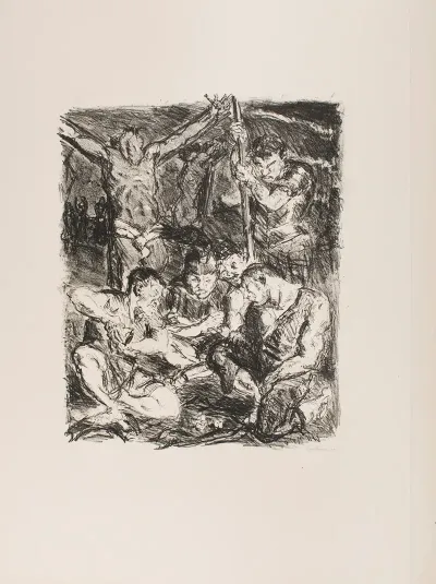 Throwing Dice Before The Cross Plate 6 From The Portfolio Six Lithographs To The New Testament