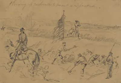 Throwing Up Earthworks To Prevent A Night Attack