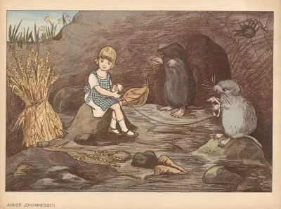 Thumbelina At The Field Mouses Home