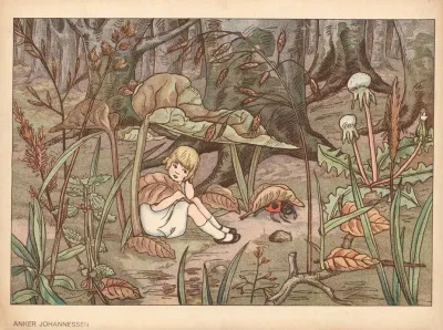Thumbelina In The Forest In Autumn