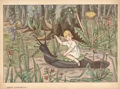 Thumbelina In The Forest In Summertime