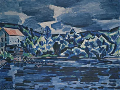 Thunderstorm By The River Otava