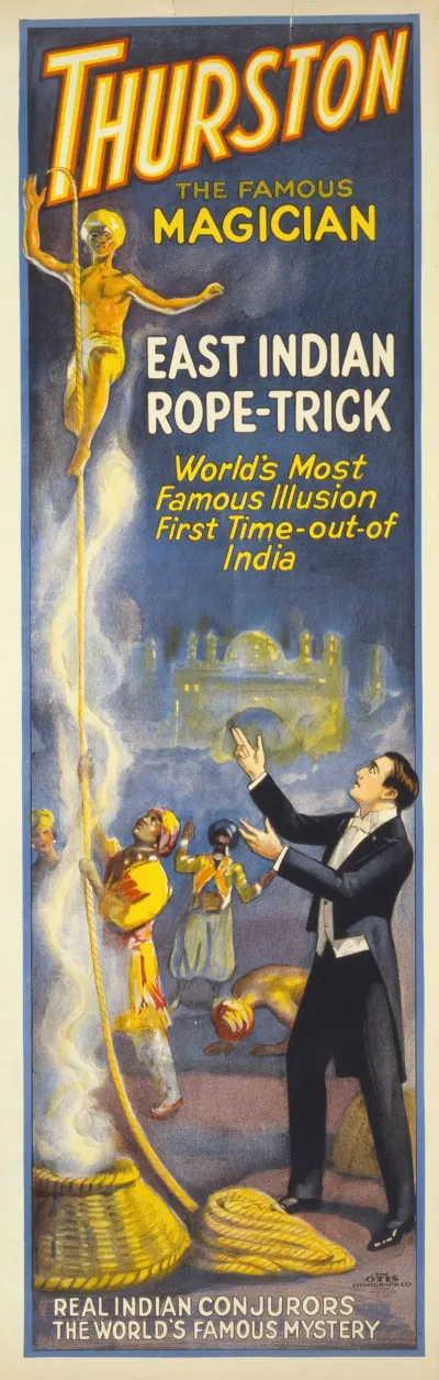 Thurston The Famous Magician East Indian Rope Trick