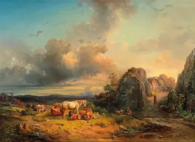 Tiere In Landschaft