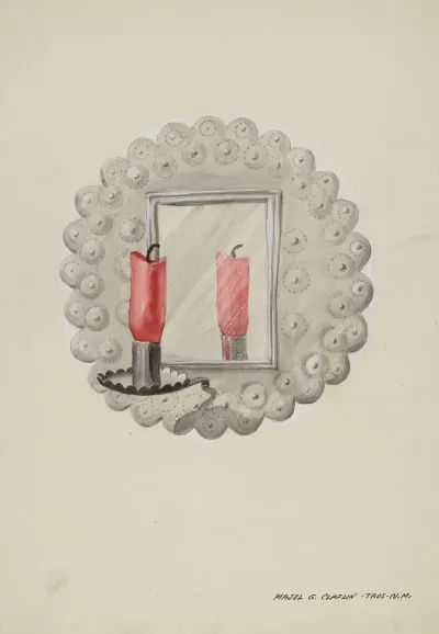 Tin Mirror Candle Sconce