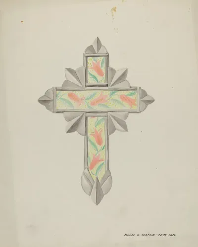 Tin Wall Paper Cross 2