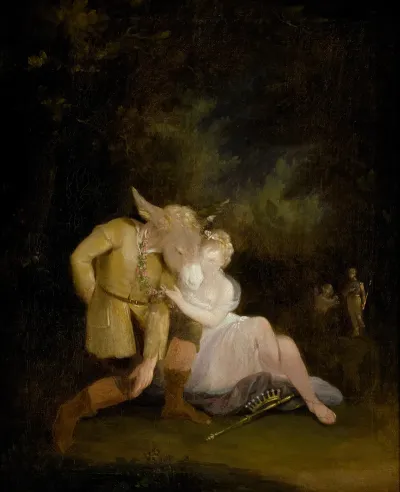 Titania Caressing The Drowsy Bottom