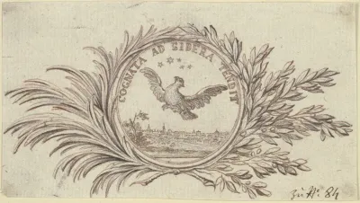 Titelvignette Zu Den Nouveaux Memoires De Berlin Unter Verwendung Von Leibniz Akademiesiegel Der Kurfurstlich Brandenburgischen Sozietat Der Wissenschaften