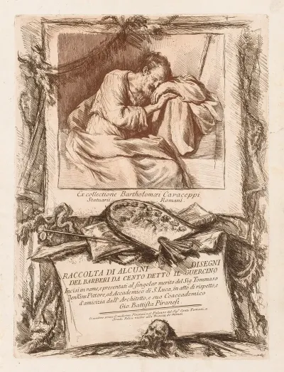 Title Page Of Raccolta Di Alcuni Disegni Del Barberi Da Cento Ietto Il Gerucino