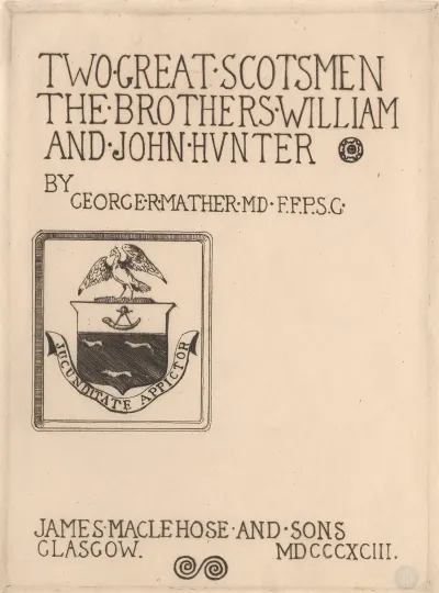 Title Page William Hunters Coat Of Arms