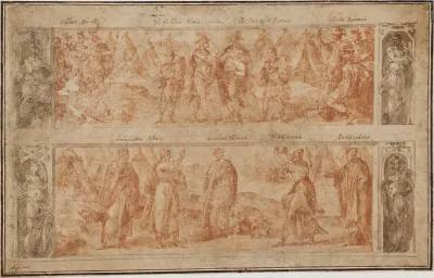 To Friser Den Ene Over Den Anden Med Scener Fra Roms Tidlige Historie
