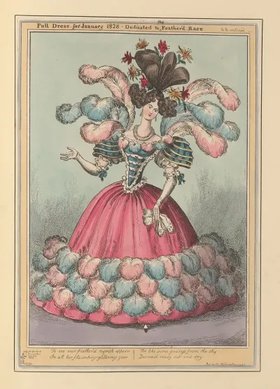 To See Our Featherd Nymph Appear In All Her Flaunting Glittering Gear