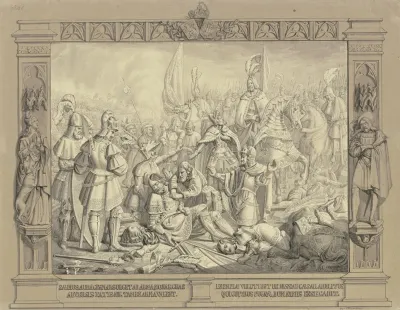 Tod Des Kaisers Adolf Von Nassau In Der Schlacht Bei Gellheim Im Jahre 1298