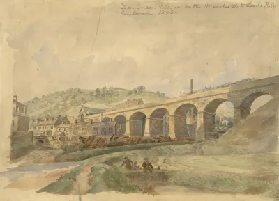 Todmorden Viaduct On The Manchester And Leeds Railway England