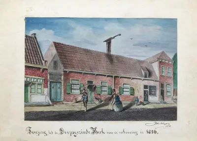 Toegang Tot De Doopsgezinde Kerk Voor De Verbouwing In 1856