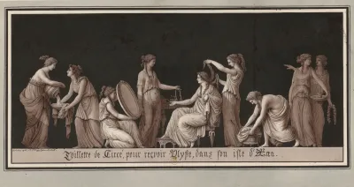 Toillette De Circe Pour Recvoir Ulysse Dans Son Isle Daeaea