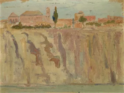 Toledo Uber Dem Felsufer Des Tajo