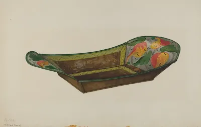 Toleware Bread Tray 2