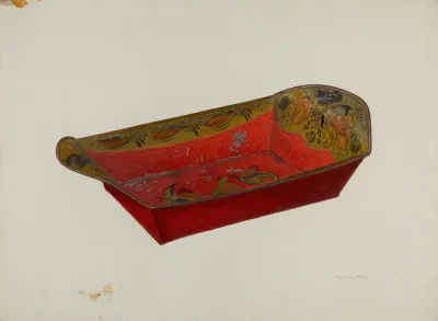 Toleware Bread Tray 3