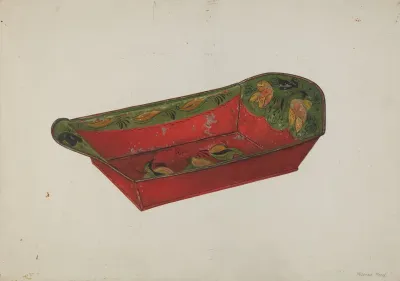 Toleware Bread Tray 4