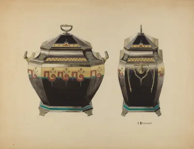Toleware Coal Vase