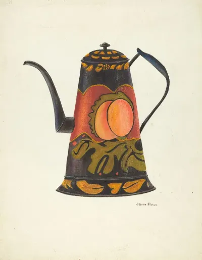 Toleware Coffee Pot 10