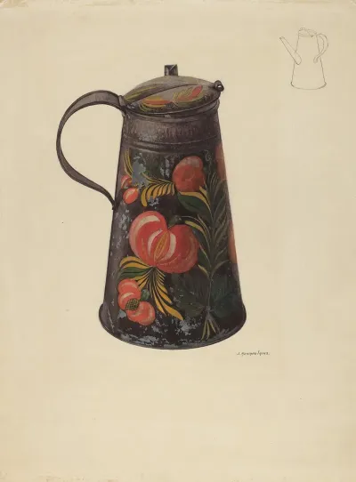 Toleware Teapot 4