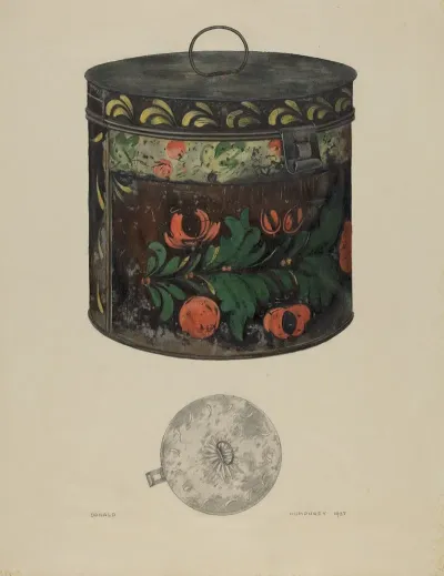 Toleware Tin Cannister