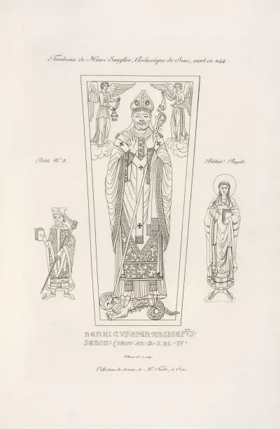 Tombeau De Henri Sanglier Archeveque De Sens Mort En 1144