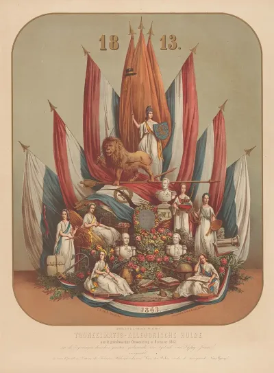 Tooneelmatig Allegorische Hulde Aan De Gedenkwaardige Omwenteling In November 1813