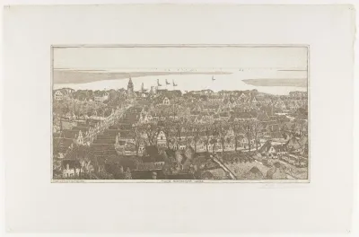Topografische Prent Van Monnikendam