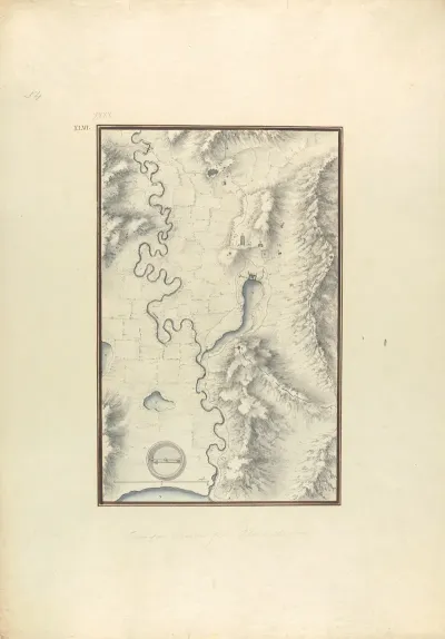 Topographical Map Of The Course Of The Meander River Ancient Maender River Now Menderes River