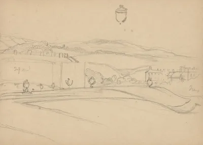 Topographical View Of A Town And Surrounding Country