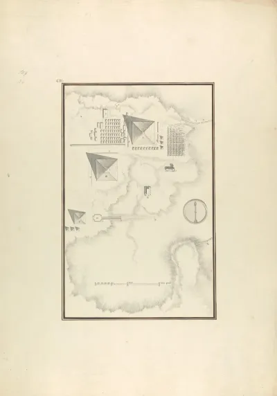 Topographical View Of The Pyramids At Giza