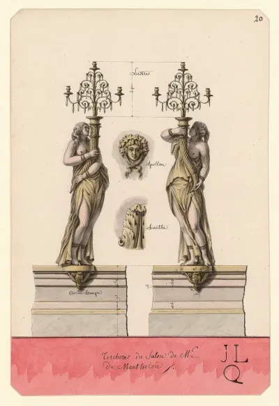 Torcheres Du Salon De Mr De Montholon