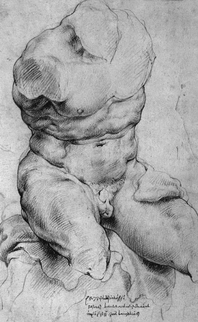 Torso Belvedere Front View Of The Antique Sculpture