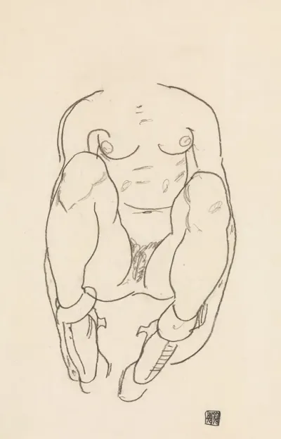 Torso Of A Seated Woman With Boots