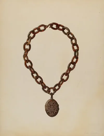 Tortoise Shell Necklace Locket