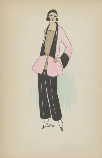 Toujours Chic Les Deshabilles Hiver 1921 1922 Rose Noir