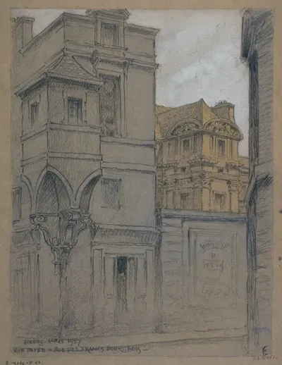 Tourelle De Lhotel Lamoignon Coin De La Rue Des Francs Bourgeois Et Rue Pavee