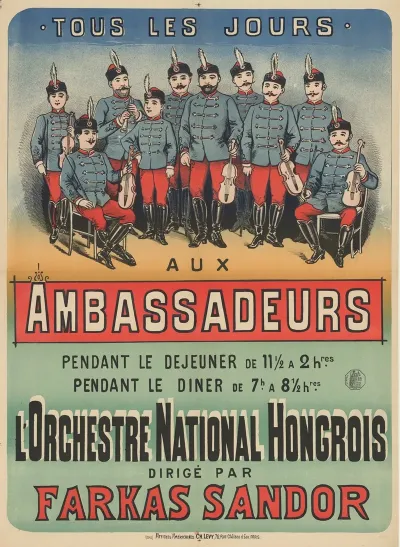 Tous Les Soirs Aux Ambassadeurs Lorchestre National Hongrois Dirige Par Farkas Sandor