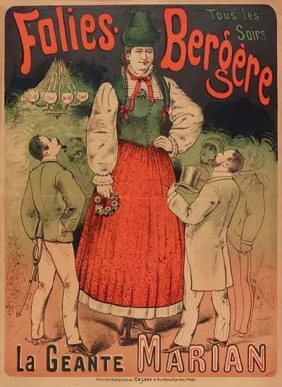 Tous Les Soirs Folies Bergere La Geante Marian