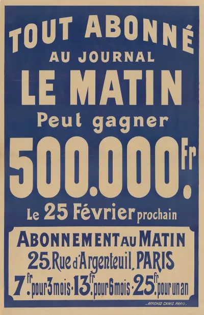 Tout Abonne Au Journal Le Matin Peut Gagner 500 000 Fr Le 25 Fevrier Prochain