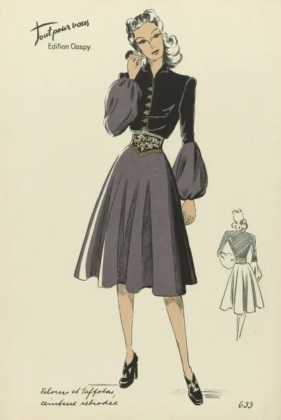 Tout Pour Vous Edition Claspy 1943 No 633 Velours Et Taffetas 2