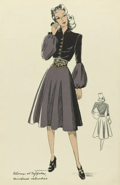 Tout Pour Vous Edition Claspy 1943 No 633 Velours Et Taffetas