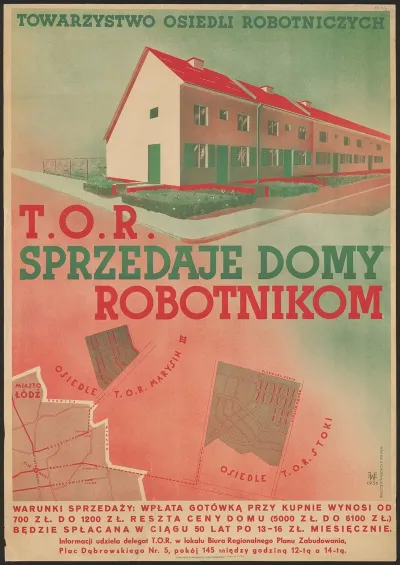 Towarzystwo Osiedli Robotniczych T O R Sprzedaje Domy Robotnikim