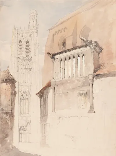 Tower Of The Cathedral At Sens